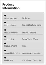 Load image into Gallery viewer, 360° Rotatable Adjustable Bracket Car Dash Phone Holder Fits Most Smartphones Securely

