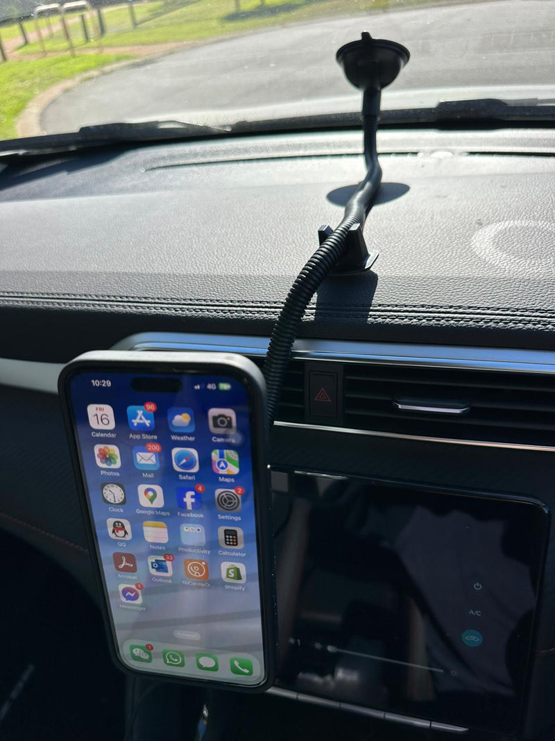 Universal Flexible Bendable 52cm Extra Long Goose Neck Phone Mount with Touch Clamp Holder for Car Windshield