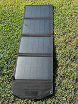 40W 5V/3A (Max), 18V/2.2A Monocrystalline Foldable Solar Panel 2USB 1DC Output