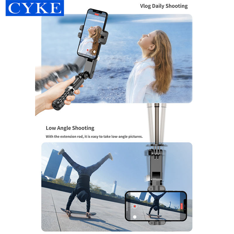 Auto Face Tracking 360° Gimbal Bluetooth Stabilizer Flexible Selfie Stick Tripod LED Fill Light - Q18