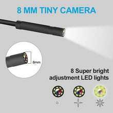 Load image into Gallery viewer, Endoscope HD Camera 8MM 1080P WIFI Hard Wire IP67 Waterproof 8LED 2600mAh Battery Inspection Snake Borescope For Android IOS - 5.0 Meter Hardwire
