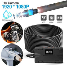 Load image into Gallery viewer, Endoscope HD Camera 8MM 1080P WIFI Hard Wire IP67 Waterproof 8LED 2600mAh Battery Inspection Snake Borescope For Android IOS - 5.0 Meter Hardwire
