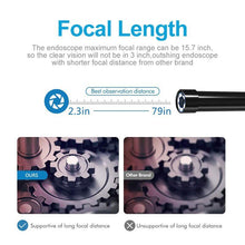 Load image into Gallery viewer, Endoscope HD Camera 8MM 1080P WIFI Hard Wire IP67 Waterproof 8LED 2600mAh Battery Inspection Snake Borescope For Android IOS - 5.0 Meter Hardwire
