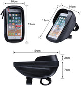 Bicycle Phone Front Frame Bag, Waterproof, Tube Bag, Cycling Pouch (19*10*9CM)