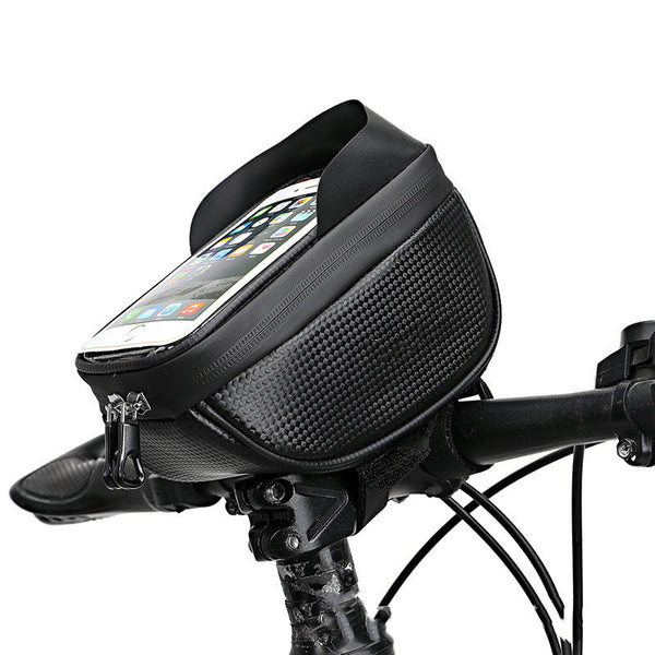 Bicycle Phone Front Frame Bag, Waterproof, Tube Bag, Cycling Pouch (19*10*9CM)