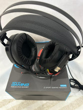 Load image into Gallery viewer, USB 7.1 Channel Gaming Headset with Microphone Big Earmuffs RGB LED Light for Desktop/Laptop
