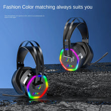 Load image into Gallery viewer, USB 7.1 Channel Gaming Headset with Microphone Big Earmuffs RGB LED Light for Desktop/Laptop
