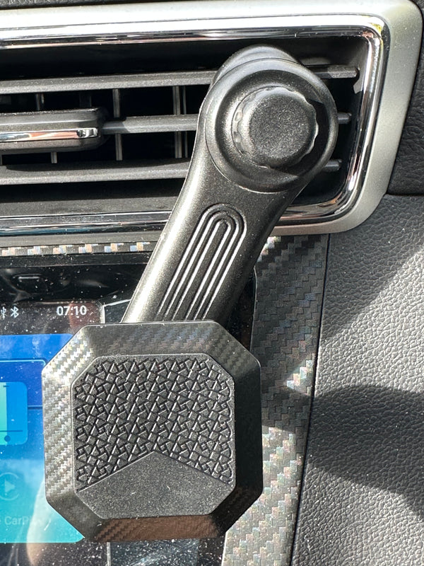 360° Rotatable Car Air Ventilitaion Grid Magnetic Phone Holder with Long Hook Clamp Anti Fall