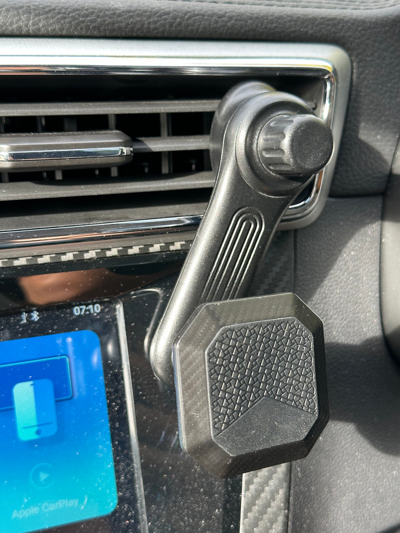 360° Rotatable Car Air Ventilitaion Grid Magnetic Phone Holder with Long Hook Clamp Anti Fall