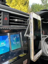 Load image into Gallery viewer, 360° Rotatable Car Air Ventilitaion Grid Magnetic Phone Holder with Long Hook Clamp Anti Fall
