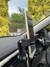 Load image into Gallery viewer, 360° Rotatable Car Air Ventilitaion Grid Phone Holder One Touch with Long Hook Clamp Anti Fall
