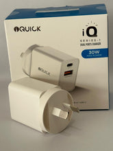 Load image into Gallery viewer, iQuick 30W PD3.0 QC3.0 USB Fast Charging Adapter wall charger for iPhone Andorid
