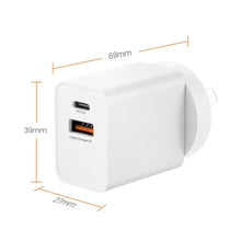 Load image into Gallery viewer, iQuick 20W PD3.0 QC3.0 USB Fast Charging Adapter wall charger for iPhone Andorid
