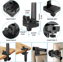 Load image into Gallery viewer, Universal 360° Phone &amp; Tablet Holder Cantilver Flexible Metal Arm (2x35cm+10cm) for Bed Desktop Kitchen Bench Round Tube
