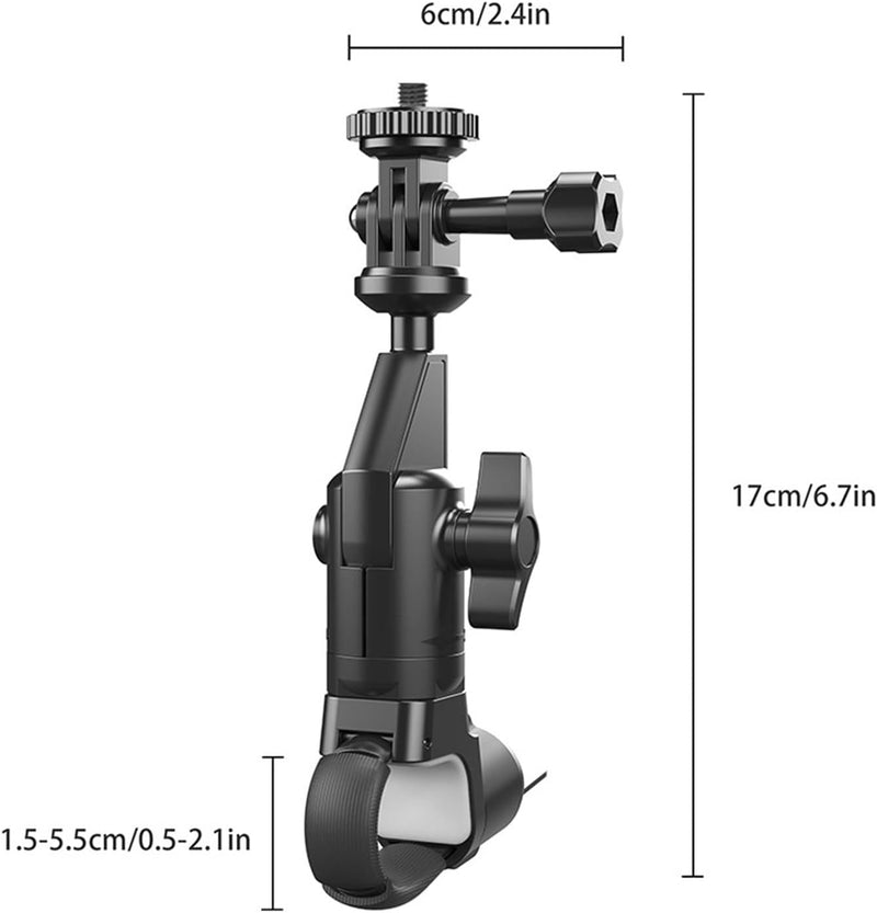 Camera Monopod Mount 360 Rotating Motorcycle Bike Camera Holder for Insta 360 X2 X3 X4 Go Pro 12 11 10 DJI