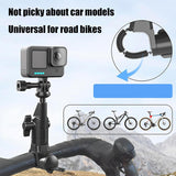 Camera Monopod Mount 360 Rotating Motorcycle Bike Camera Holder for Insta 360 X2 X3 X4 Go Pro 12 11 10 DJI