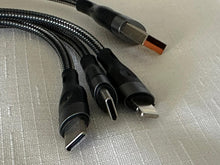 Load image into Gallery viewer, AIVR USB to iOS+Type-C+Type-C for iPhone, Samsung Charging Cable 3 in 1 4A Max Output 1.0 Meter
