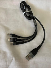 Load image into Gallery viewer, AIVR USB to iOS+Type-C+Type-C for iPhone, Samsung Charging Cable 3 in 1 4A Max Output 3 Meter
