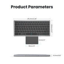Load image into Gallery viewer, Universal 78 Keys Bluetooth Wireless Keyboard Touch Pad Detachable Magnetic Stand
