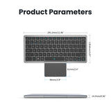 Universal 78 Keys Bluetooth Wireless Keyboard Touch Pad Detachable Magnetic Stand