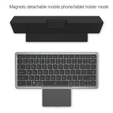 Universal 78 Keys Bluetooth Wireless Keyboard Touch Pad Detachable Magnetic Stand