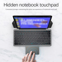 Load image into Gallery viewer, Universal 78 Keys Bluetooth Wireless Keyboard Touch Pad Detachable Magnetic Stand
