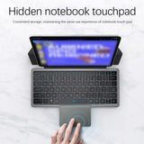 Universal 78 Keys Bluetooth Wireless Keyboard Touch Pad Detachable Magnetic Stand