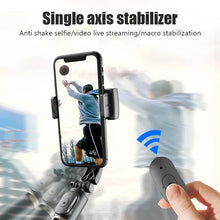 Load image into Gallery viewer, Handheld Gimbal 1-Axis Stabilizer for Smartphone Bluetooth Remote Control Selfie Stick Tripod Stand for iPhone Android Mobile (Q08)
