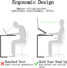 Load image into Gallery viewer, Adjustable Laptop Stand Portable Ergonomic Aluminum Laptop Computer Stand with Heat-Vent Compatible with 10-18 Inches Notebook Computer (Thickness 4mm, Silver)
