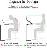 Adjustable Laptop Stand Portable Ergonomic Aluminum Laptop Computer Stand with Heat-Vent Compatible with 10-18 Inches Notebook Computer (Thickness 4mm, Silver)