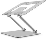 Adjustable Laptop Stand Portable Ergonomic Aluminum Laptop Computer Stand with Heat-Vent Compatible with 10-18 Inches Notebook Computer (Thickness 4mm, Silver)