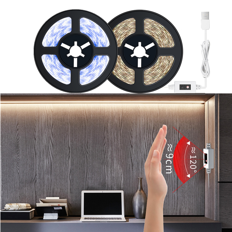 DC 5V Lamp USB Motion LED Backlight LED TV Kitchen LED Strip Hand Sweep Waving ON OFF Sensor Length: 3.0 Meter