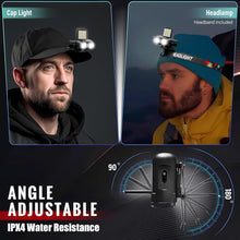 Load image into Gallery viewer, Headlamp Head Torch Rechargeable, Super Bright Lightweight Waterproof LED Headlight Motion Sensor
