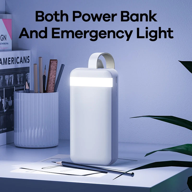 REMAX RPP-52 30000Mah Power Bank PD20W+QC22.5W LED Display & LED Light (White)