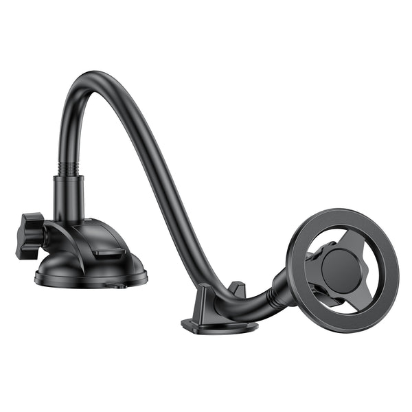 Magnetic Magsafe 38cm Goose Neck Flexi Phone Holder for Car Dash, Windscreen, Glass Suction