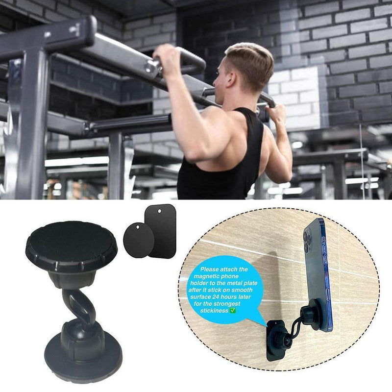 Double-Sided Magnetic Suction Phone Adjustable Strong Magnet Mobile Phone Refrigerators Shelves for Gym Stand