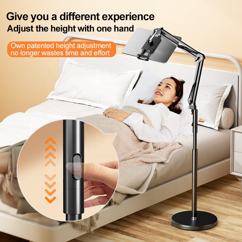 X&X 1.75m Lazy Bed Mobile Phone Tablet Floor Holder 360 Flexible Arms Adjustable Aluminum Mobile Phone Tablet PC Stand