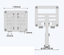 Load image into Gallery viewer, Aluminum Phone Tablet Stand Desktop Mount Riser 360° Rotation Height Adjustable Support Phone Tablet up to Size 13.0&quot; Inch (MT-136)
