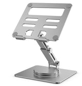 Aluminum Phone Tablet Stand Desktop Mount Riser 360° Rotation Height Adjustable Support Phone Tablet up to Size 13.0" Inch (MT-136)