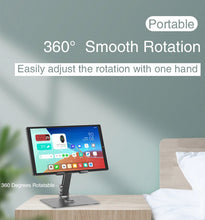 Load image into Gallery viewer, Aluminum Phone Tablet Stand Desktop Mount Riser 360° Rotation Height Adjustable Support Phone Tablet up to Size 13.0&quot; Inch (MT-136)
