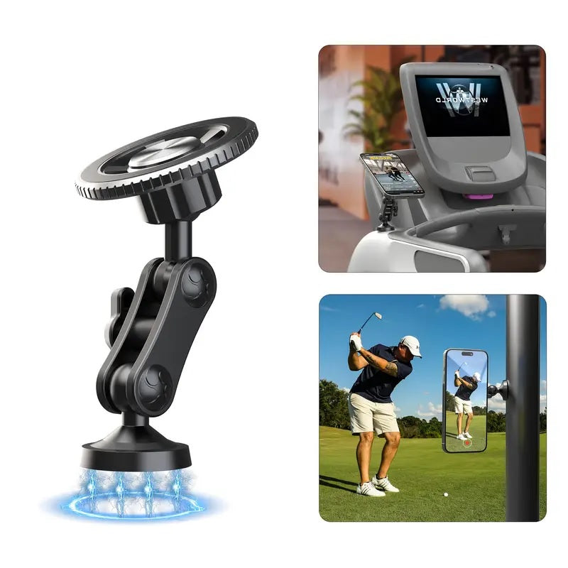 Magnetic Phone Holder Mount with 360° Adjustable Dual Ballhead Magic Arm Compatible for Magsafe