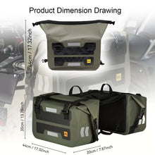 Load image into Gallery viewer, Motorcycle Bags Waterproof Outdoor Large Capacity Motorcycle Luggage Saddle Bag 30L Pair
