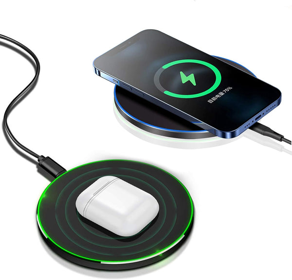 Fast Wireless Charging Pad Ultra Slim 15W Fast Charge Compatible with iPhone, Samsung & Qi Wirless Support Device