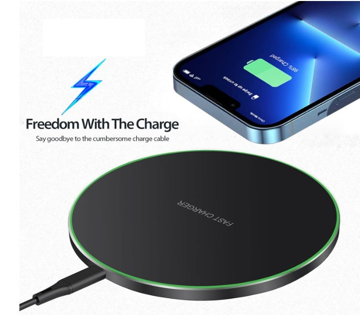 Fast Wireless Charging Pad Ultra Slim 15W Fast Charge Compatible with iPhone, Samsung & Qi Wirless Support Device