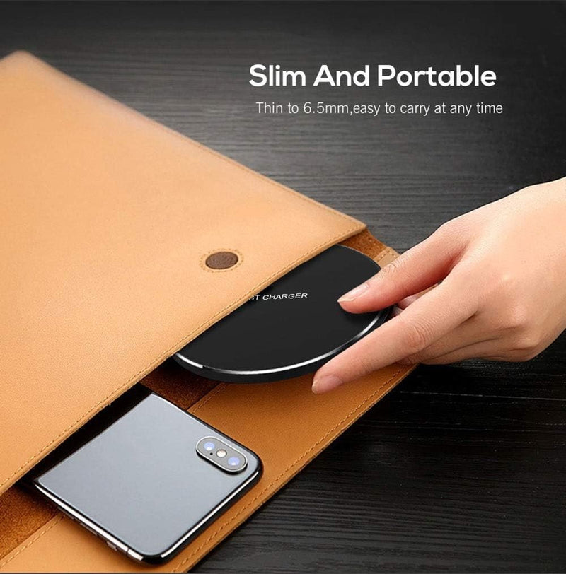 Fast Wireless Charging Pad Ultra Slim 15W Fast Charge Compatible with iPhone, Samsung & Qi Wirless Support Device