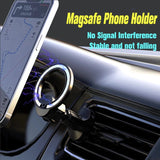 MagSafe Magnetic Car Phone Holder Round Air Outlet Holder Phone Conditioning Round Bracket Clips Car Mobile Support