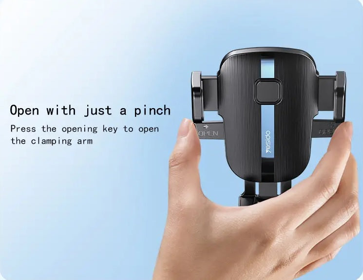 Universal 360° Car Air Vent Mount Clip Phone Holder J-Hook Anti Fall Design for Phone