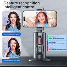 Load image into Gallery viewer, 360° Rotatable Gimbal Fast Face &amp; Object Tracking, Auto Face Tracking Tripod, Remote Control Camera, Portable All-in-one Cameraman Robot Mount for Phone Video Vlog Live Streaming with Upgraded Auto Tracking Phone Holder (P02)
