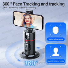 Load image into Gallery viewer, 360° Rotatable Gimbal Fast Face &amp; Object Tracking, Auto Face Tracking Tripod, Remote Control Camera, Portable All-in-one Cameraman Robot Mount for Phone Video Vlog Live Streaming with Upgraded Auto Tracking Phone Holder (P02)
