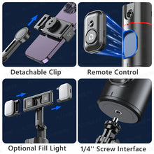 Load image into Gallery viewer, 360° Rotatable Gimbal Fast Face &amp; Object Tracking, Auto Face Tracking Tripod, Remote Control Camera, Portable All-in-one Cameraman Robot Mount for Phone Video Vlog Live Streaming with Upgraded Auto Tracking Phone Holder (P02)
